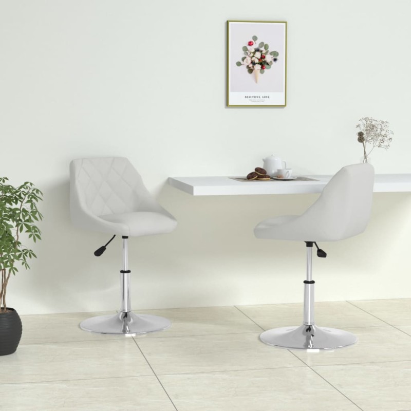 vidaXL Esszimmerstühle 2 Stk. Weiß Kunstleder vidaXL Esszimmerstühle 2 Stk. Weiß Kunstleder