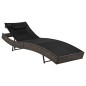 Sonnenliegen 2 Stk. mit Tisch Poly Rattan und Textilene Braun Sonnenliegen 2 Stk. mit Tisch Poly Rattan und Textilene Braun