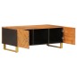 vidaXL Couchtisch Braun und Schwarz 100x54x40 cm Massivholz Mango vidaXL Couchtisch Braun und Schwarz 100x54x40 cm Massivholz Mango