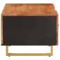 vidaXL Couchtisch Braun und Schwarz 100x54x40 cm Massivholz Mango vidaXL Couchtisch Braun und Schwarz 100x54x40 cm Massivholz Mango