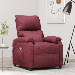 vidaXL Massagesessel mit Aufstehhilfe Weinrot Stoff
