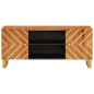 vidaXL TV-Schrank Braun und Schwarz 105x33,5x46 cm Massivholz Mango vidaXL TV-Schrank Braun und Schwarz 105x33,5x46 cm Massivholz Mango