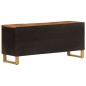 vidaXL TV-Schrank Braun und Schwarz 105x33,5x46 cm Massivholz Mango vidaXL TV-Schrank Braun und Schwarz 105x33,5x46 cm Massivholz Mango