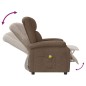 vidaXL Massagesessel Braun Stoff vidaXL Massagesessel Braun Stoff