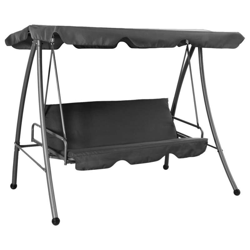 Hollywoodschaukel mit Dach Anthrazit 192×118×175 cm Stahl Hollywoodschaukel mit Dach Anthrazit 192×118×175 cm Stahl