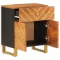 vidaXL Nachttisch Braun und Schwarz 50x33x60 cm Massivholz Mango vidaXL Nachttisch Braun und Schwarz 50x33x60 cm Massivholz Mango