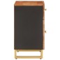 vidaXL Nachttisch Braun und Schwarz 50x33x60 cm Massivholz Mango vidaXL Nachttisch Braun und Schwarz 50x33x60 cm Massivholz Mango