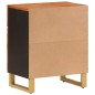 vidaXL Nachttisch Braun und Schwarz 50x33x60 cm Massivholz Mango vidaXL Nachttisch Braun und Schwarz 50x33x60 cm Massivholz Mango