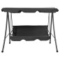 Hollywoodschaukel mit Dach Anthrazit 192×118×175 cm Stahl Hollywoodschaukel mit Dach Anthrazit 192×118×175 cm Stahl