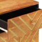 vidaXL Nachttisch Braun und Schwarz 50x33x60 cm Massivholz Mango vidaXL Nachttisch Braun und Schwarz 50x33x60 cm Massivholz Mango