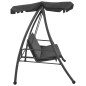 Hollywoodschaukel mit Dach Anthrazit 192×118×175 cm Stahl Hollywoodschaukel mit Dach Anthrazit 192×118×175 cm Stahl