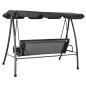 Hollywoodschaukel mit Dach Anthrazit 192×118×175 cm Stahl Hollywoodschaukel mit Dach Anthrazit 192×118×175 cm Stahl