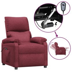 vidaXL Relaxsessel Elektrisch Weinrot Stoff