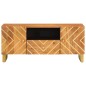 vidaXL TV-Schrank Braun und Schwarz 105x33,5x46 cm Massivholz Mango vidaXL TV-Schrank Braun und Schwarz 105x33,5x46 cm Massivholz Mango