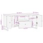 vidaXL TV-Schrank Braun und Schwarz 105x33,5x46 cm Massivholz Mango vidaXL TV-Schrank Braun und Schwarz 105x33,5x46 cm Massivholz Mango