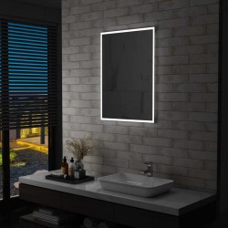 vidaXL Badezimmer-Wandspiegel mit LEDs 60x80 cm