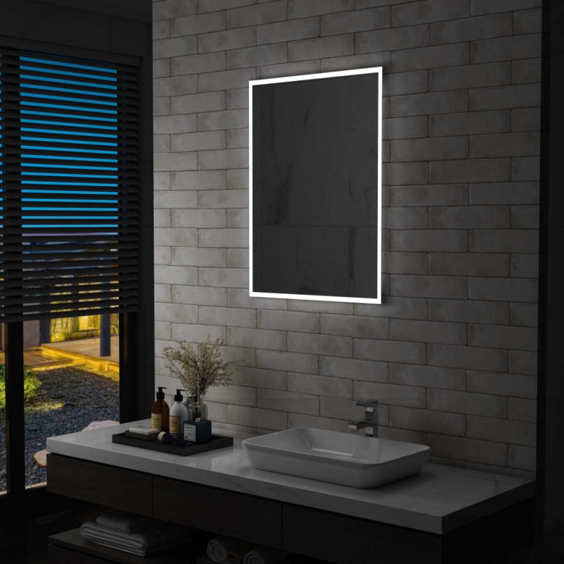 vidaXL Badezimmer-Wandspiegel mit LEDs 60x80 cm vidaXL Badezimmer-Wandspiegel mit LEDs 60x80 cm