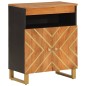 vidaXL Beistellschrank Braun und Schwarz 60x33,5x75cm Massivholz Mango vidaXL Beistellschrank Braun und Schwarz 60x33,5x75cm Massivholz Mango