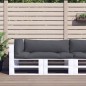 vidaXL Palettenkissen 3-tlg. Grau Stoff vidaXL Palettenkissen 3-tlg. Grau Stoff