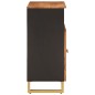 vidaXL Beistellschrank Braun und Schwarz 60x33,5x75cm Massivholz Mango vidaXL Beistellschrank Braun und Schwarz 60x33,5x75cm Massivholz Mango