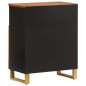 vidaXL Beistellschrank Braun und Schwarz 60x33,5x75cm Massivholz Mango vidaXL Beistellschrank Braun und Schwarz 60x33,5x75cm Massivholz Mango