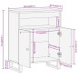 vidaXL Beistellschrank Braun und Schwarz 60x33,5x75cm Massivholz Mango vidaXL Beistellschrank Braun und Schwarz 60x33,5x75cm Massivholz Mango