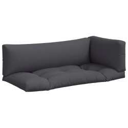 vidaXL Palettenkissen 3-tlg. Grau Stoff