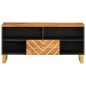 vidaXL TV-Schrank Braun und Schwarz 100x33,5x46 cm Massivholz Mango vidaXL TV-Schrank Braun und Schwarz 100x33,5x46 cm Massivholz Mango