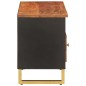 vidaXL TV-Schrank Braun und Schwarz 100x33,5x46 cm Massivholz Mango vidaXL TV-Schrank Braun und Schwarz 100x33,5x46 cm Massivholz Mango