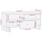 vidaXL TV-Schrank Braun und Schwarz 100x33,5x46 cm Massivholz Mango vidaXL TV-Schrank Braun und Schwarz 100x33,5x46 cm Massivholz Mango