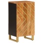 vidaXL Beistellschrank Braun und Schwarz 40x33,5x75 Massivholz Mango vidaXL Beistellschrank Braun und Schwarz 40x33,5x75 Massivholz Mango