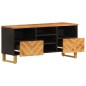 vidaXL TV-Schrank Braun und Schwarz 100x33,5x46 cm Massivholz Mango vidaXL TV-Schrank Braun und Schwarz 100x33,5x46 cm Massivholz Mango