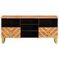 vidaXL TV-Schrank Braun und Schwarz 100x33,5x46 cm Massivholz Mango vidaXL TV-Schrank Braun und Schwarz 100x33,5x46 cm Massivholz Mango