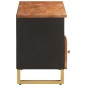 vidaXL TV-Schrank Braun und Schwarz 100x33,5x46 cm Massivholz Mango vidaXL TV-Schrank Braun und Schwarz 100x33,5x46 cm Massivholz Mango