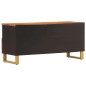 vidaXL TV-Schrank Braun und Schwarz 100x33,5x46 cm Massivholz Mango vidaXL TV-Schrank Braun und Schwarz 100x33,5x46 cm Massivholz Mango