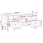 vidaXL TV-Schrank Braun und Schwarz 100x33,5x46 cm Massivholz Mango vidaXL TV-Schrank Braun und Schwarz 100x33,5x46 cm Massivholz Mango