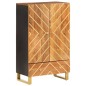 vidaXL Highboard Braun und Schwarz 60x33,5x100 cm Massivholz Mango vidaXL Highboard Braun und Schwarz 60x33,5x100 cm Massivholz Mango