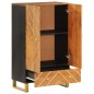 vidaXL Highboard Braun und Schwarz 60x33,5x100 cm Massivholz Mango vidaXL Highboard Braun und Schwarz 60x33,5x100 cm Massivholz Mango