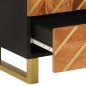 vidaXL Highboard Braun und Schwarz 60x33,5x100 cm Massivholz Mango vidaXL Highboard Braun und Schwarz 60x33,5x100 cm Massivholz Mango