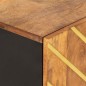 vidaXL Highboard Braun und Schwarz 60x33,5x100 cm Massivholz Mango vidaXL Highboard Braun und Schwarz 60x33,5x100 cm Massivholz Mango