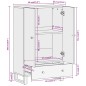 vidaXL Highboard Braun und Schwarz 60x33,5x100 cm Massivholz Mango vidaXL Highboard Braun und Schwarz 60x33,5x100 cm Massivholz Mango