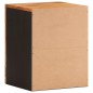 vidaXL Wand-Badschrank Braun und Schwarz Massivholz Mango vidaXL Wand-Badschrank Braun und Schwarz Massivholz Mango
