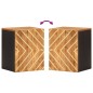 vidaXL Wand-Badschrank Braun und Schwarz Massivholz Mango vidaXL Wand-Badschrank Braun und Schwarz Massivholz Mango