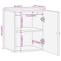 vidaXL Wand-Badschrank Braun und Schwarz Massivholz Mango vidaXL Wand-Badschrank Braun und Schwarz Massivholz Mango