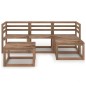 vidaXL 5-tlg. Garten-Lounge-Set Braun Imprägniertes Kiefernholz