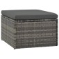 4-tlg. Garten-Lounge-Set mit Polstern Poly Rattan Grau 4-tlg. Garten-Lounge-Set mit Polstern Poly Rattan Grau