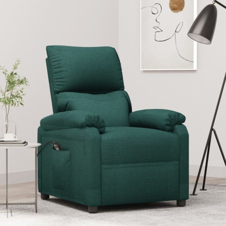 vidaXL Relaxsessel Elektrisch Dunkelgrün Stoff