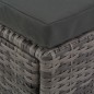 4-tlg. Garten-Lounge-Set mit Polstern Poly Rattan Grau 4-tlg. Garten-Lounge-Set mit Polstern Poly Rattan Grau