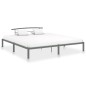 vidaXL Bettgestell Grau Metall 180x200 cm vidaXL Bettgestell Grau Metall 180x200 cm