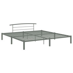 vidaXL Bettgestell Grau Metall 180x200 cm